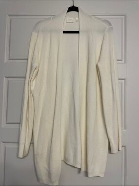Cyrus Open-Front Cream Knit Cardigan